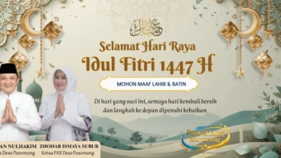 Pemerintah Desa Pawenang Kecamatan Nagrak Kabupaten Sukabumi Mengucapkan Selamat Hari Raya Idul Fitri 1446 H