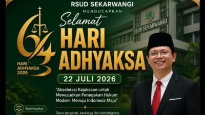 Direksi & Civitas Hospitalia RSUD Sekarwangi Mengucapkan Hari Adhiyaksa 22 Juli 2026