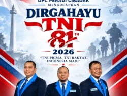 DPC PERADI CIBADAK Kabupaten Sukabumi Mengucapkan Dirgahayu TNI Tahun 2026