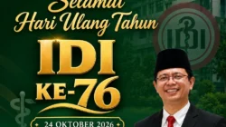 DIREKSI & CIVITAS HOSPITALIA RSUD SEKARWANGI Mengucapkan Selamat Hari Ulang Tahun Ke -76 Ikatan Dokter Indonesia 24 Oktober 2026