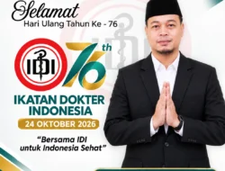 BADAN KEPEGAWAIAN DAN PENGEMBANGAN SUMBER DAYA MANUSIA Kabupaten Sukabumi Mengucapkan Selamat Hari Ulang Tahun Ke -76 Ikatan Dokter Indonesia 24 Oktober 2026